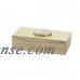 Decmode Glam 3 X 10 Inch Mango Wood And Gold Aluminum Agate Decorative Box   569692436